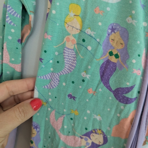 Little Sleepies 2T Mermaid Magic Mint Purple Pen Mark - Picture 6 of 7